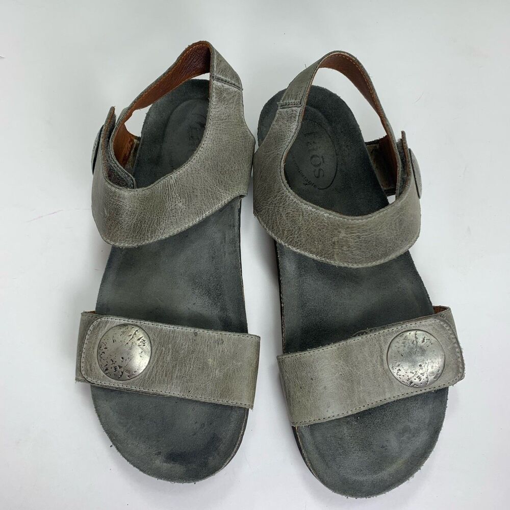 Taos Leather Strap Comfort Slide Sandals Size 9-9.5 Or 40 EU Womens - Picture 5 of 16